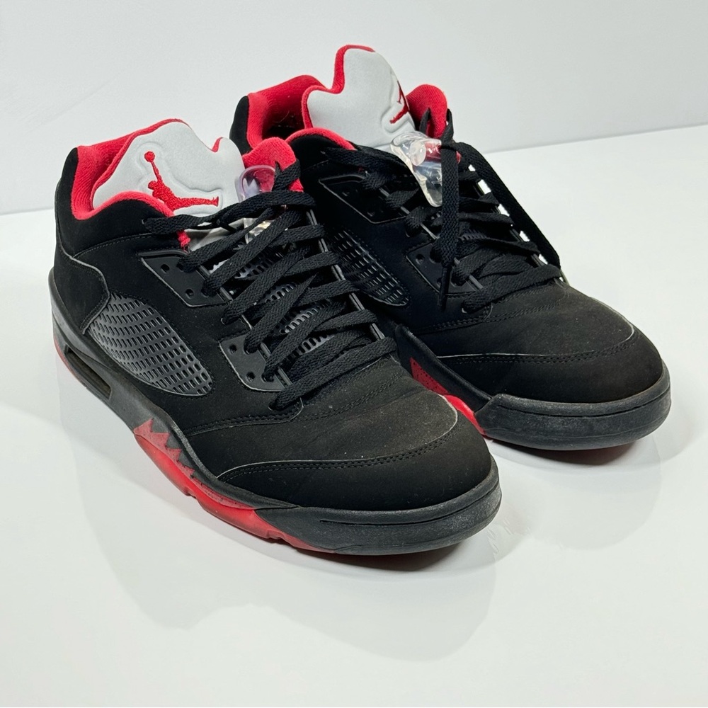 Air Jordan 5 Retro Low Alternate 90 Black Gym Red Men's Size 12 - 819171-001